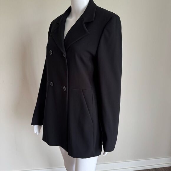 Max Mara Made In Italy Black Double Breasted Suit Jacket - Picture 3 of 7